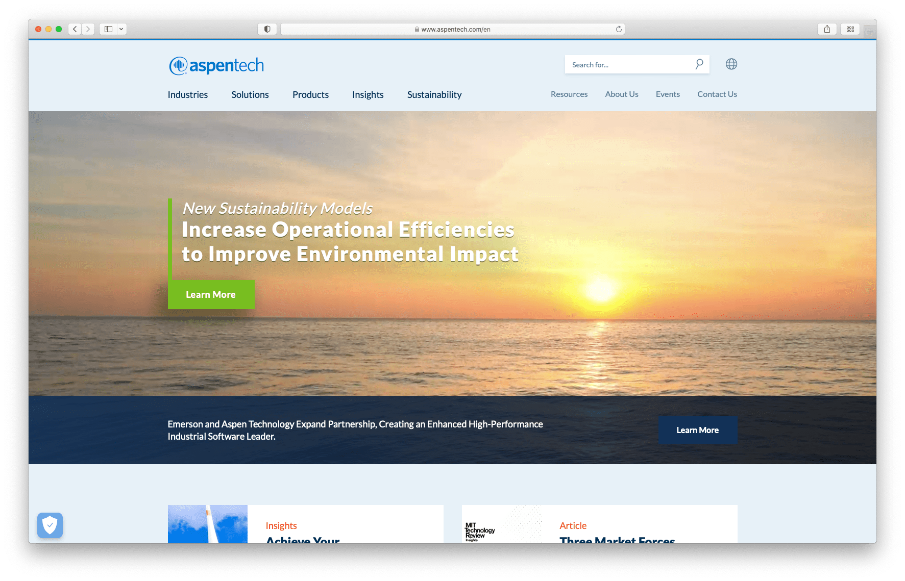 The New AspenTech Homepage