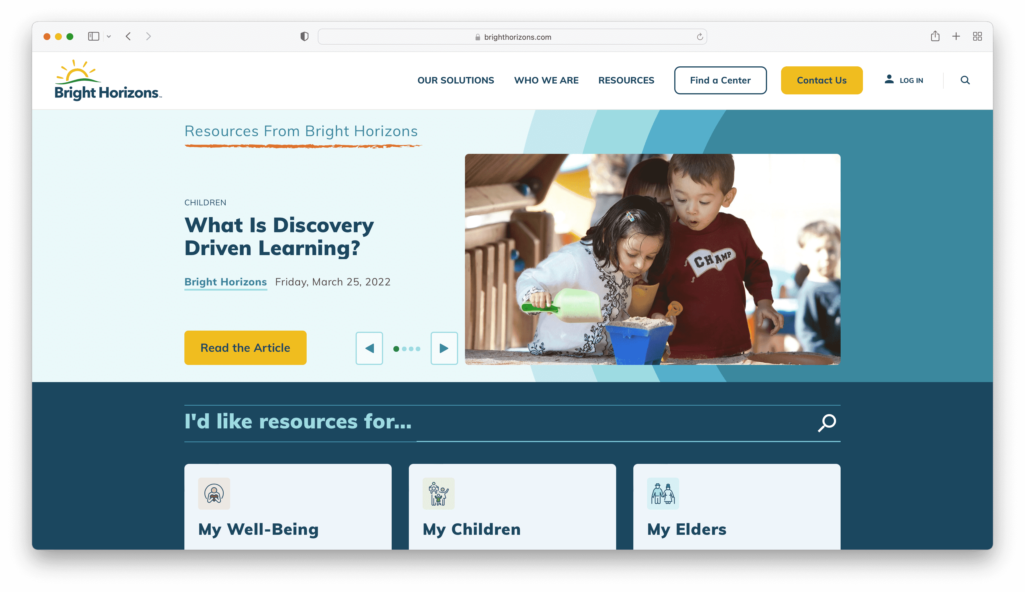The New Bright Horizons Resource Center
