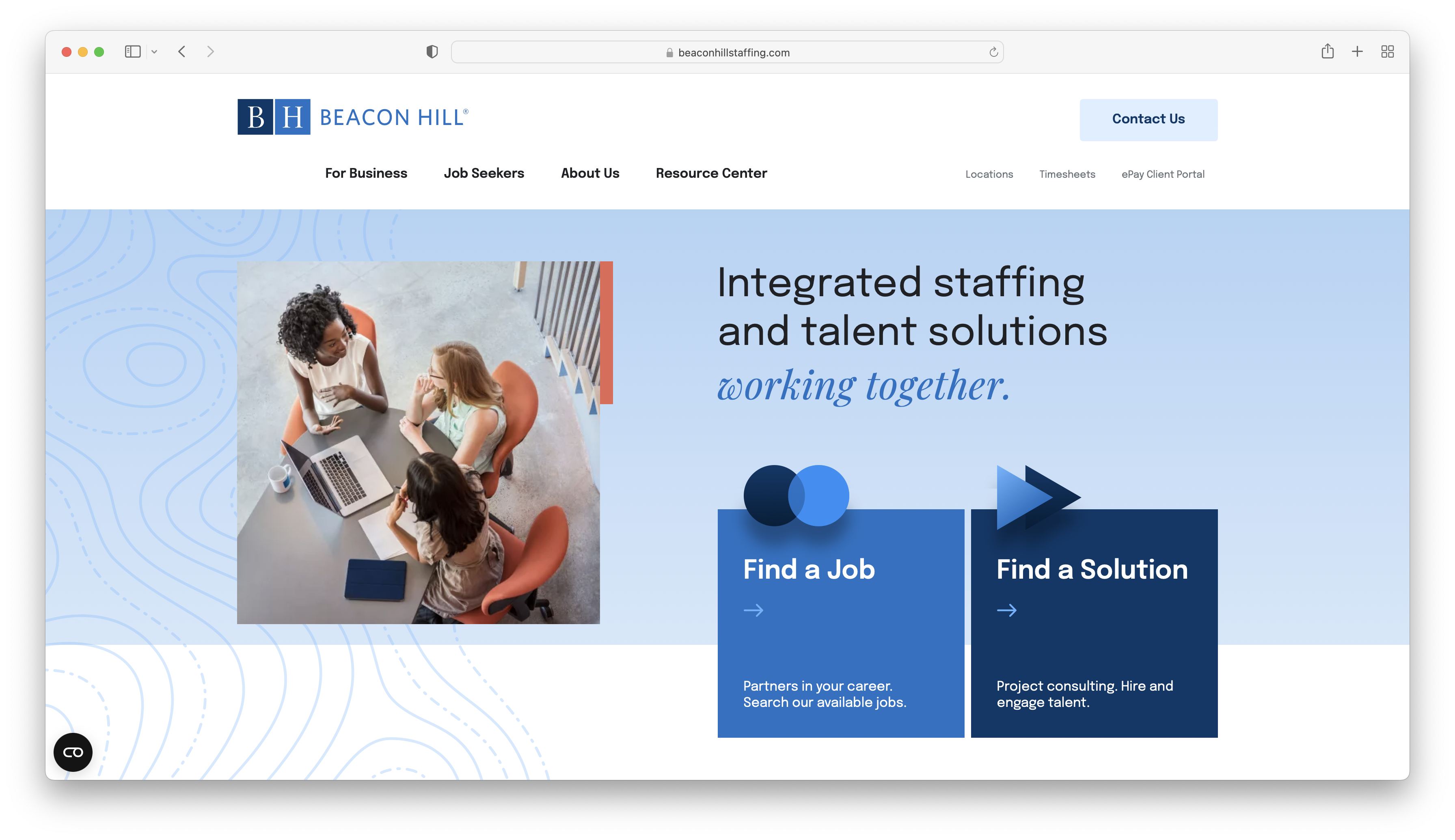 The New Beacon Hill Staffing Homepage